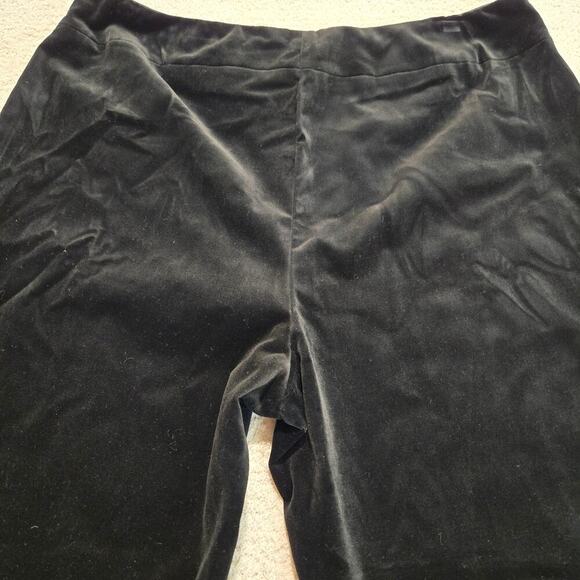 Clothes (real) Saks 5th Ave Black Velvet Pants Women's Size 12 High Waist NWT - Picture 10 of 12